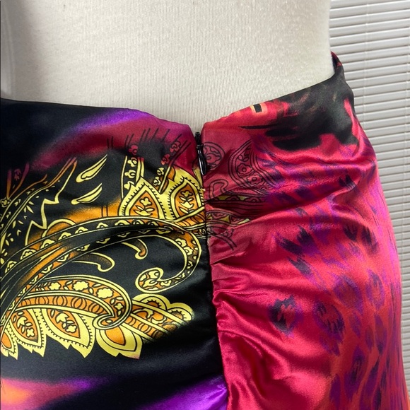 2000s Y2K Slip Cut Pink and Purple Maxi Gown for Night Out Size 5/6 - Picture 5 of 8